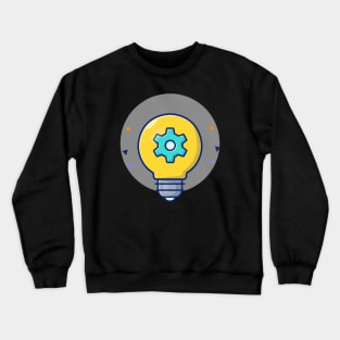 Lamp with gear cartoon Crewneck Sweatshirt